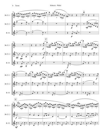 Chabrier - clarinet trio - Scherzo from Suite Pastorale image number null