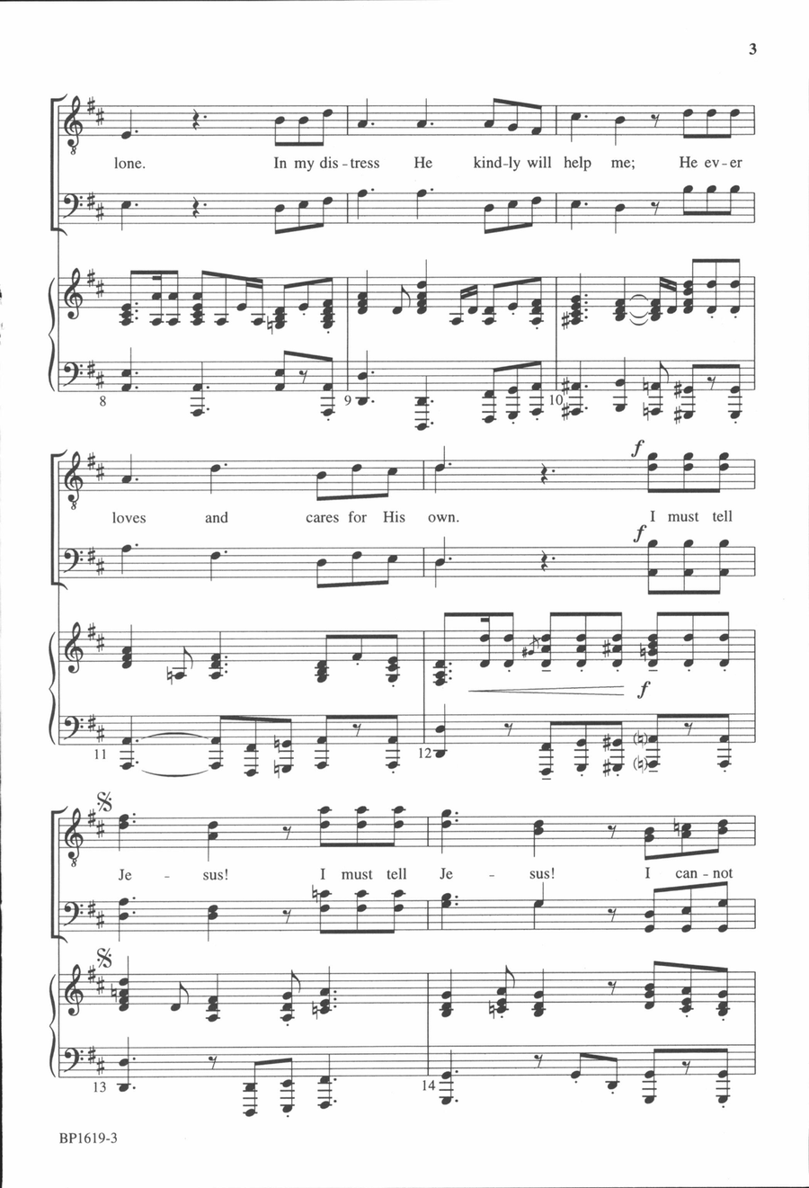 I Must Tell Jesus - TTBB TTBB scores gallery preview page 3