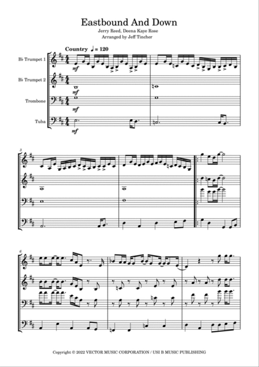 Eastbound And Down Brass Ensemble scores gallery preview page 2