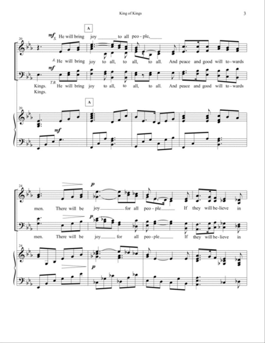 King of Kings - SATB King of Kings - SATB 4-Part scores gallery preview page 4