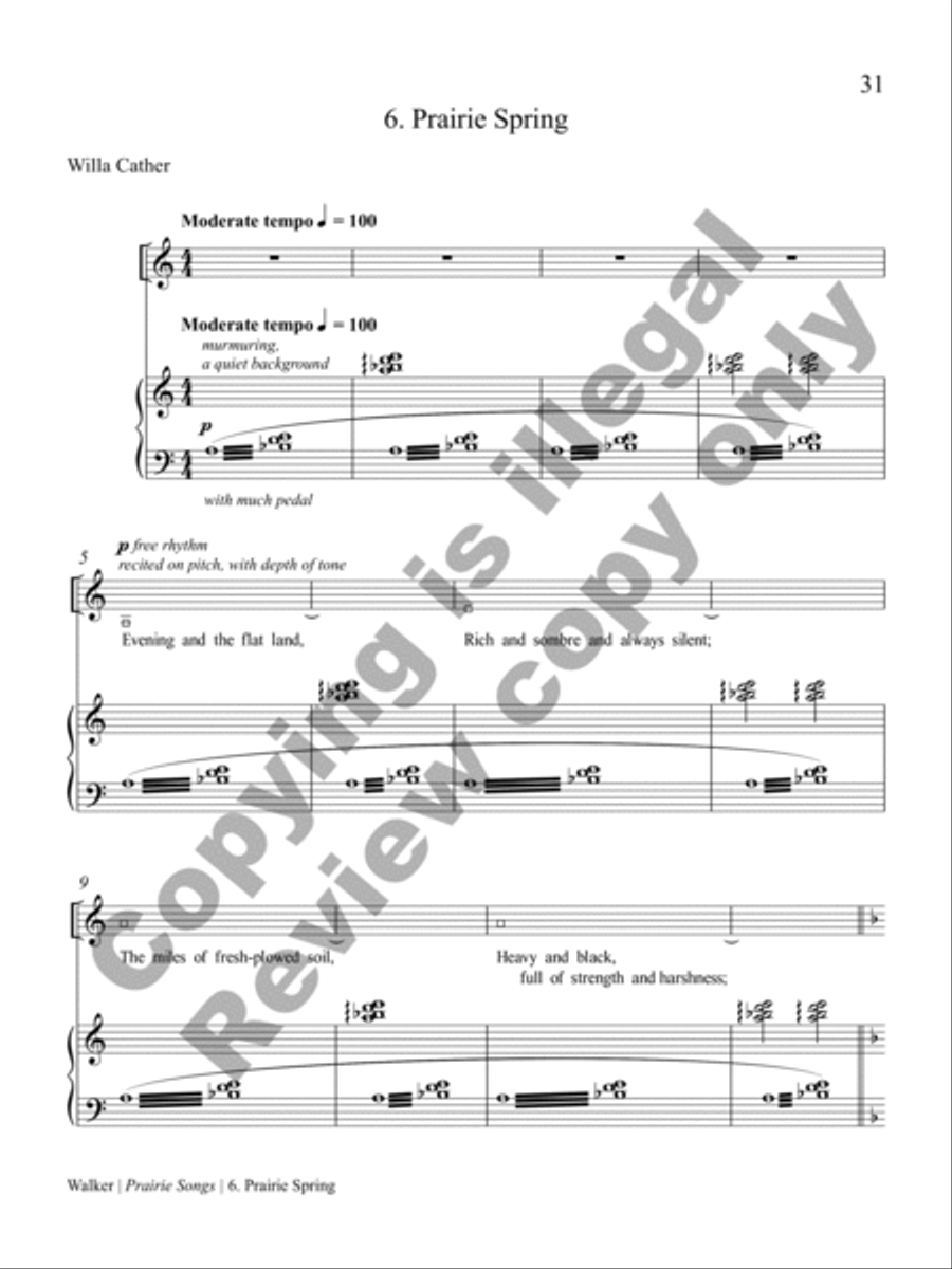 Prairie Songs Voice Solo scores gallery preview page 15