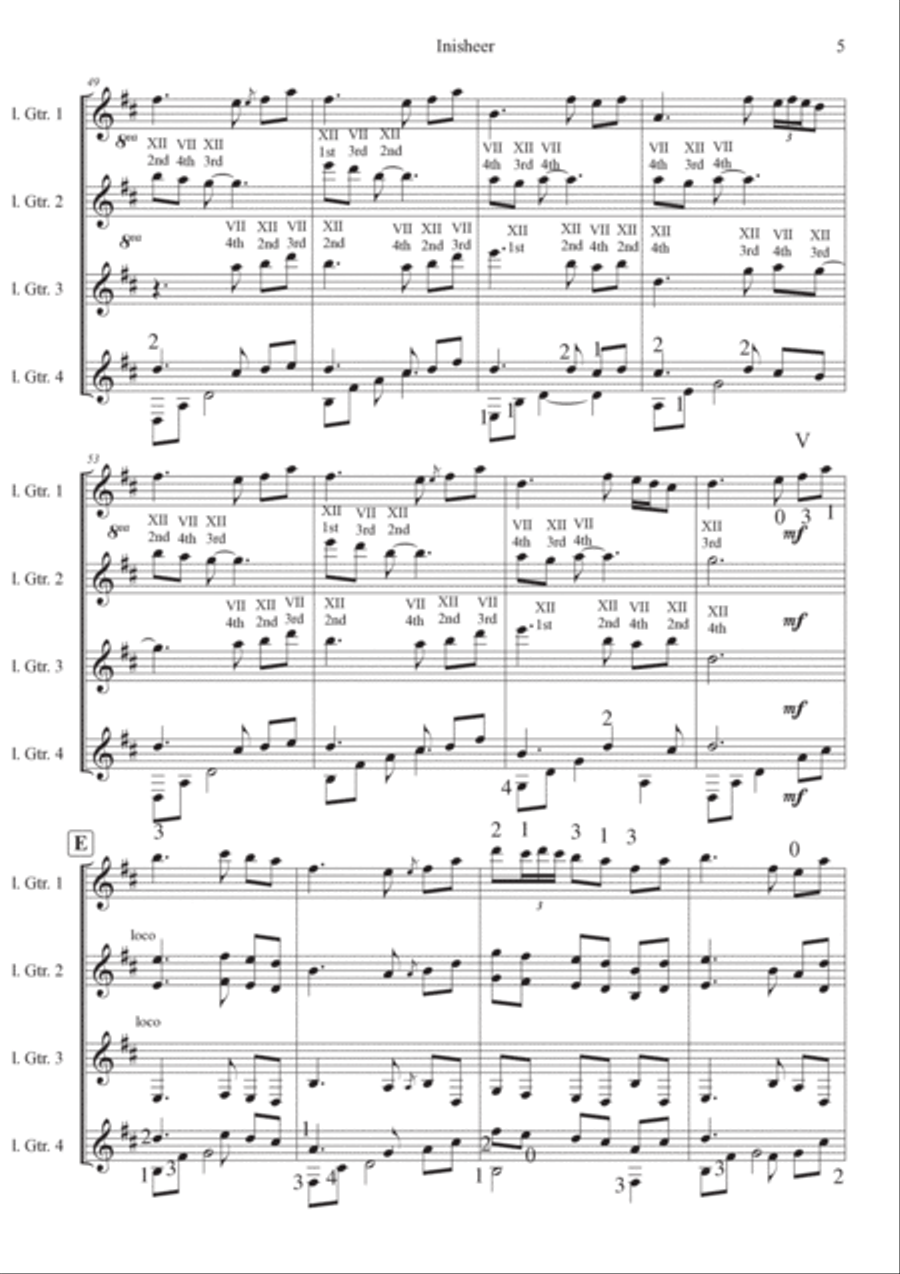 Inisheer Acoustic Guitar scores gallery preview page 5