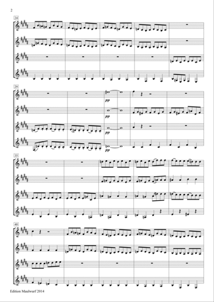A Midsummer Night's Dream Brass Quartet scores gallery preview page 4