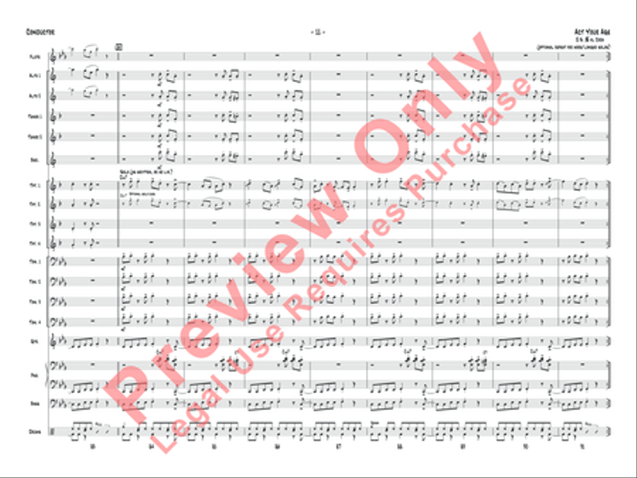 Act Your Age Act Your Age Jazz Ensemble scores gallery preview page 30