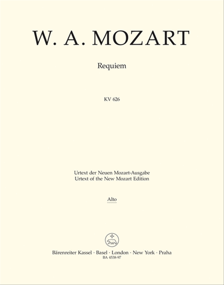 Book cover for Requiem KV 626