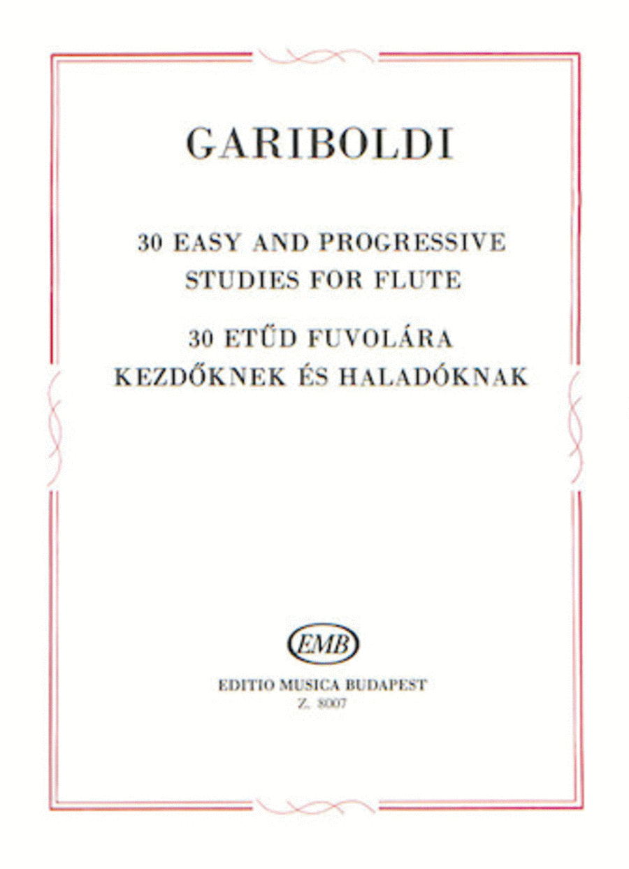 30 Easy and Progressive Studies for Flute Flute Solo scores gallery preview page 1