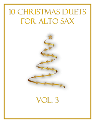 Book cover for 10 Christmas Duets for Alto Sax (Vol. 3)