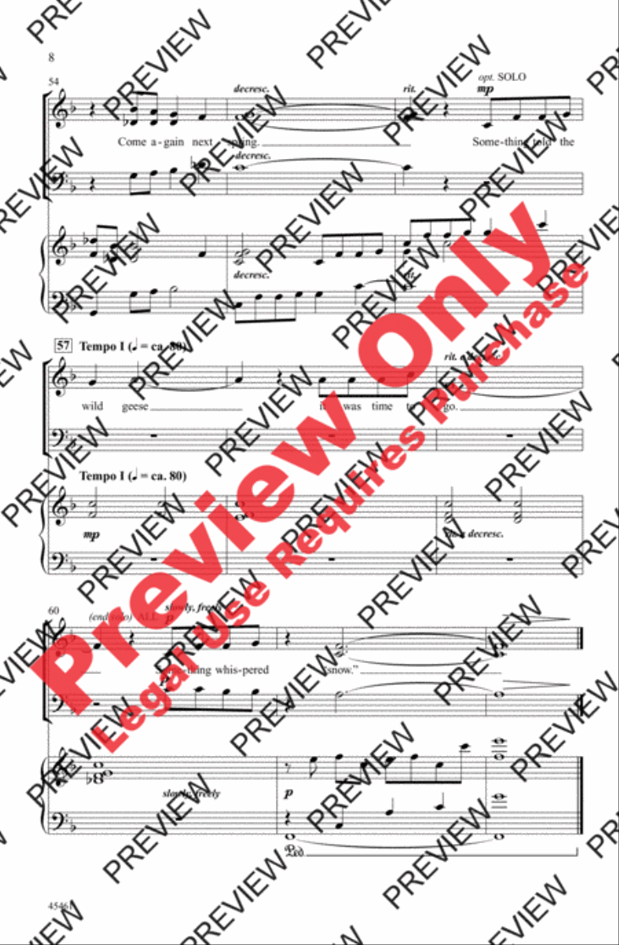 Something Told the Wild Geese 3-Part scores gallery preview page 15