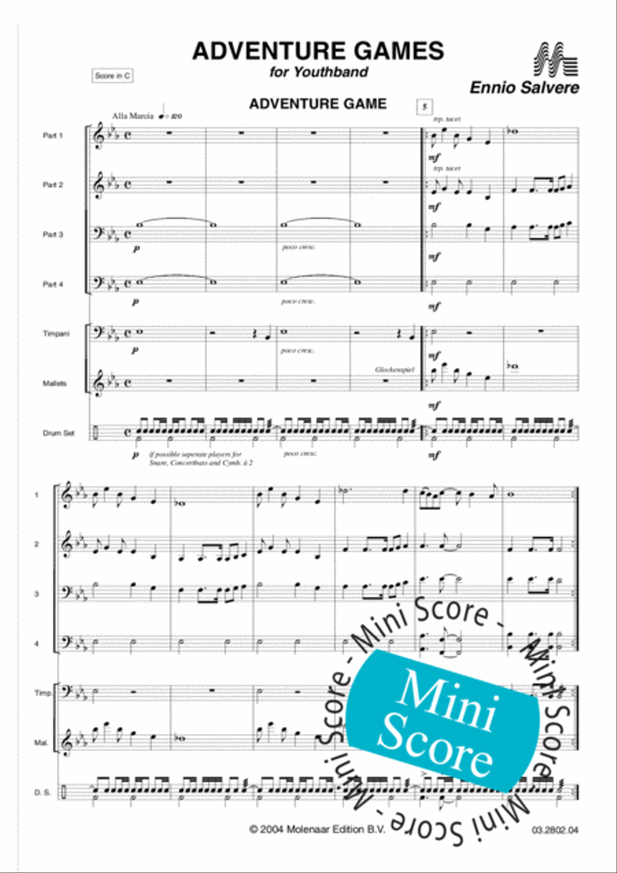 Adventure Games Concert Band scores gallery preview page 5