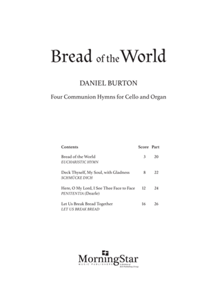 Book cover for Bread of the World: Four Communion Hymns for Cello and Organ (Downloadable)
