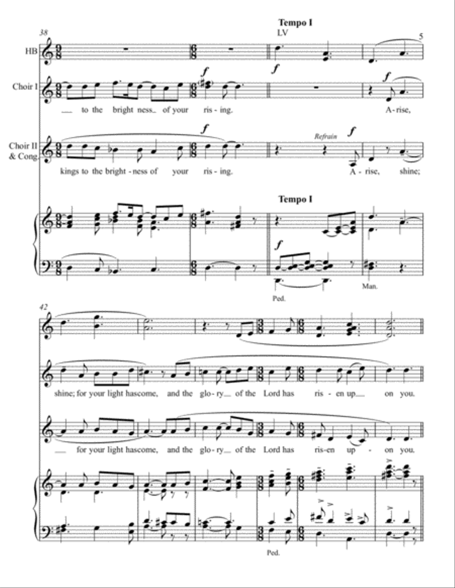 Arise, Shine, For Your Light Has Come Unison Choir scores gallery preview page 5