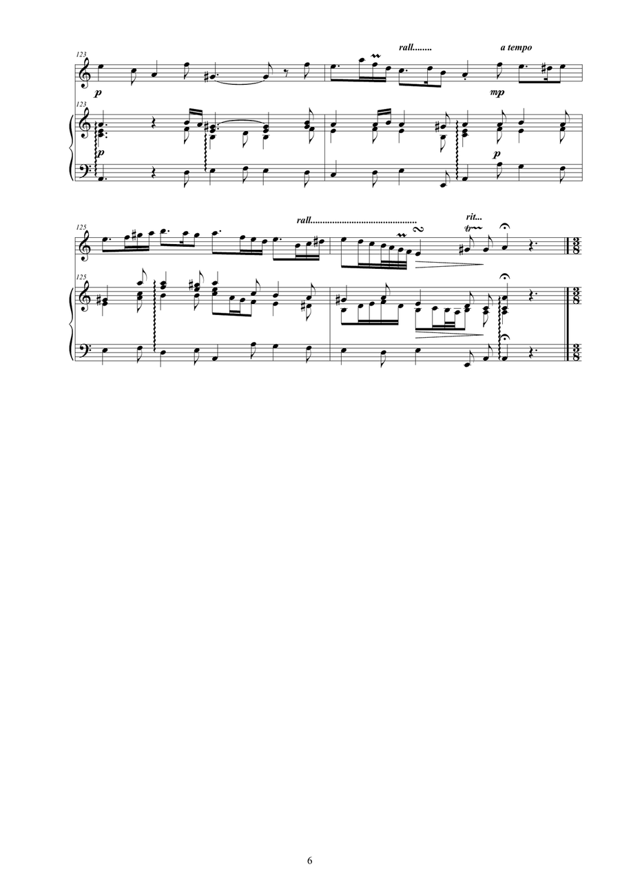 Vivaldi - Flute Sonata in C major RV 48 for Flute and Cembalo or Piano Flute scores gallery preview page 6