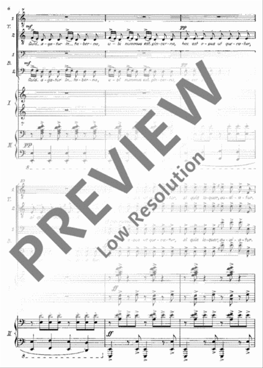 In taberna quando sumus TTBB scores gallery preview page 7