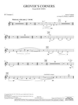 Grover's Corners (from Our Town) (arr. Robert Longfield) - Bb Trumpet 3