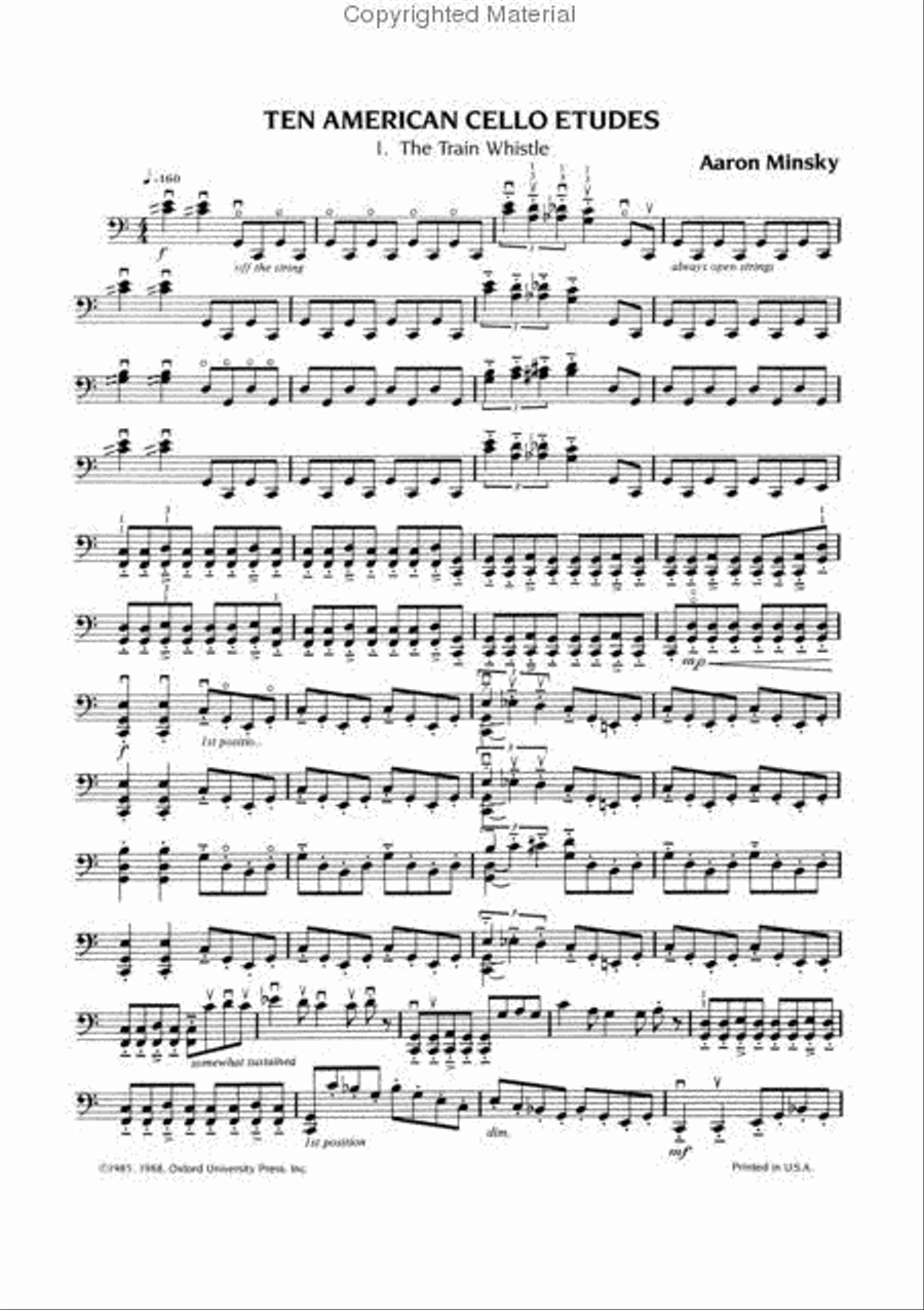 Ten American Cello Etudes