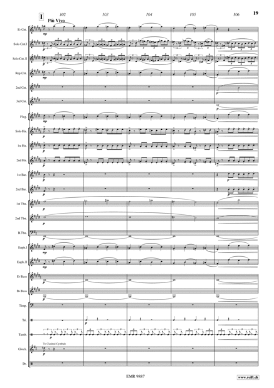 Finale from Symphony No. 1 Brass Band scores gallery preview page 19
