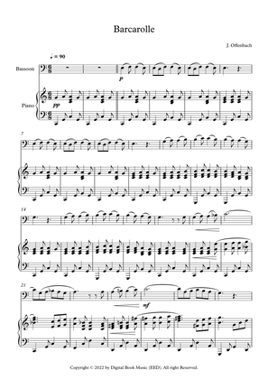 Barcarolle - Jacques Offenbach (Bassoon + Piano)