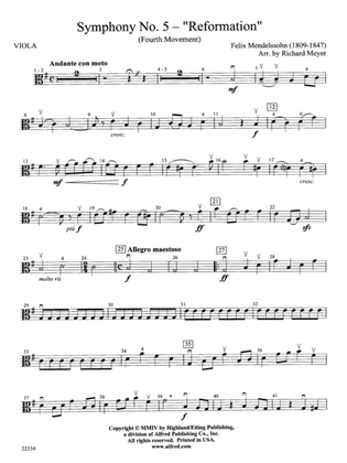 Symphony No. 5 "Reformation" (4th Movement): Viola