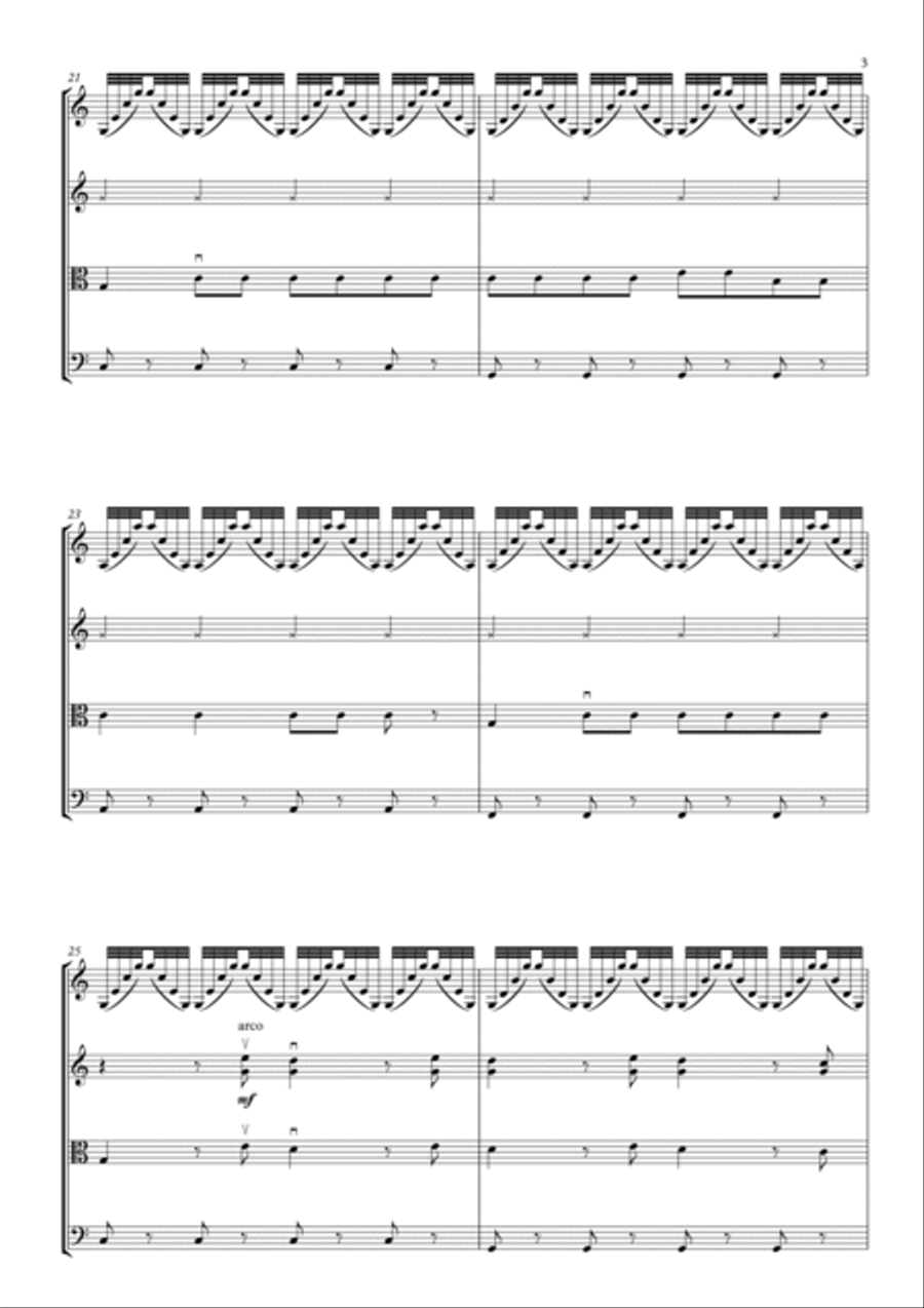 I Can Do It With A Broken Heart String Quartet scores gallery preview page 3