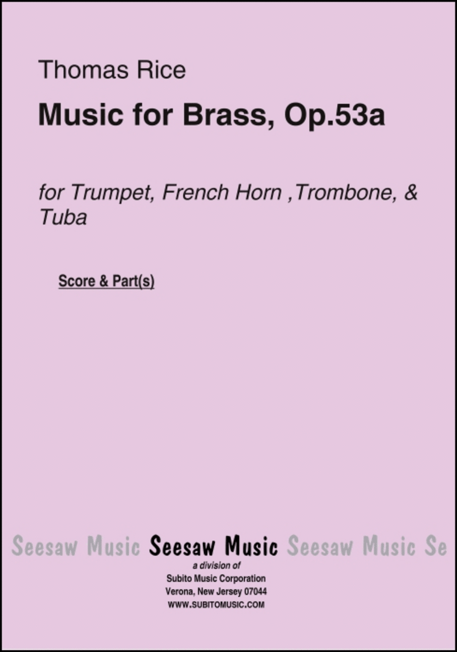 Music for Brass, Op.53a Brass Quartet scores gallery preview page 1