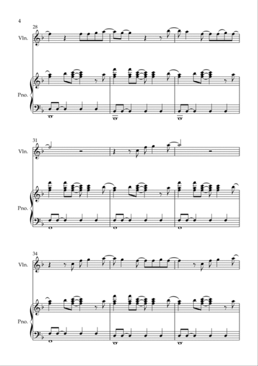 Just The Way You Are Violin Solo scores gallery preview page 4