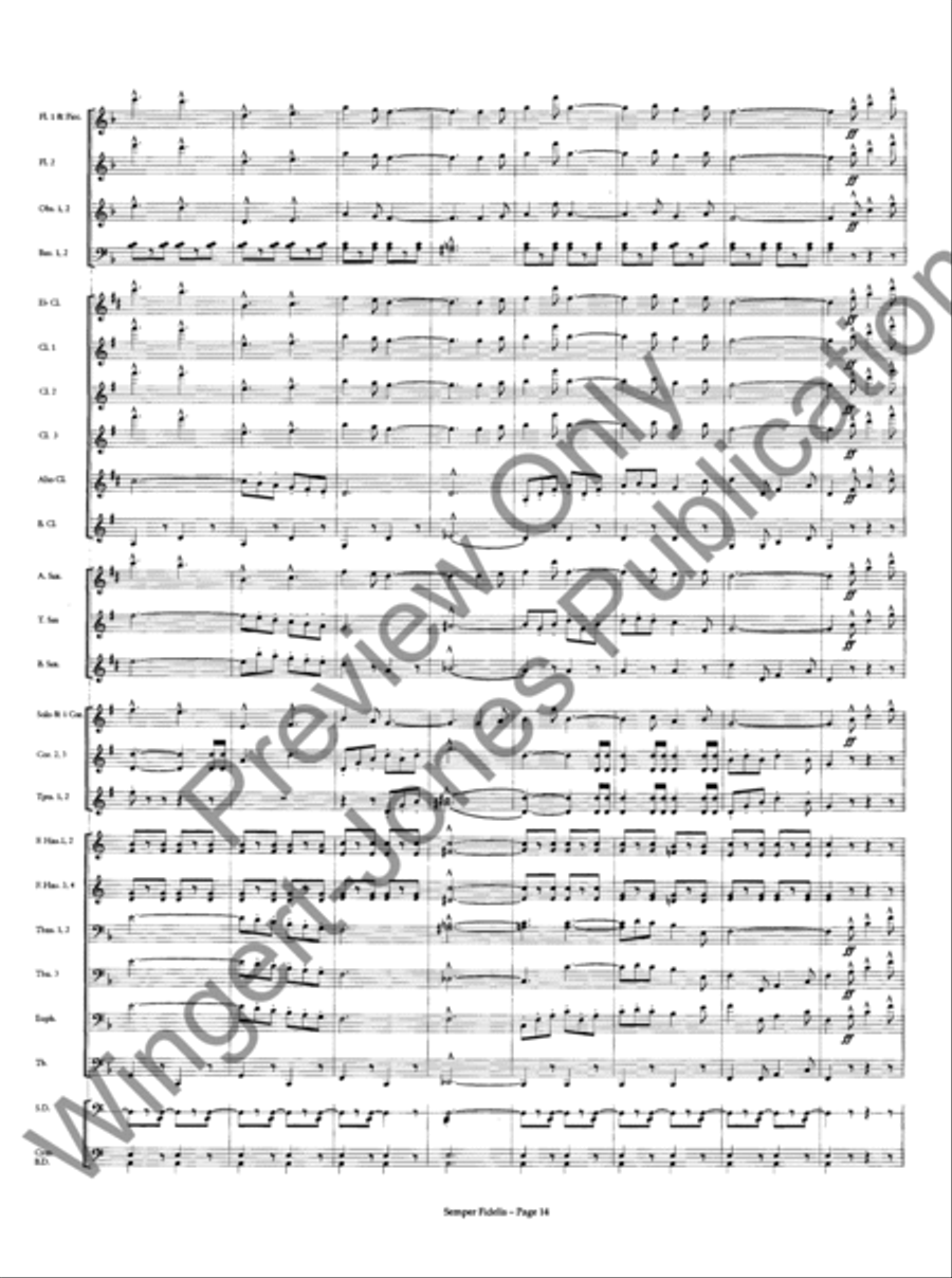 Semper Fidelis Concert Band scores gallery preview page 16