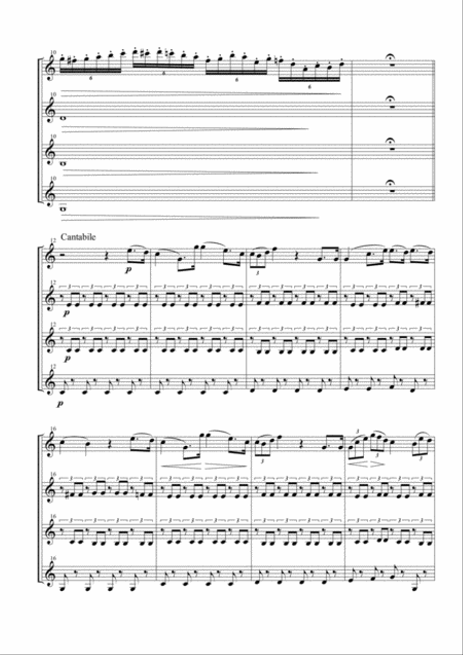 Choir of the Jewish Slaves for Clarinet Quartet Choir scores gallery preview page 2
