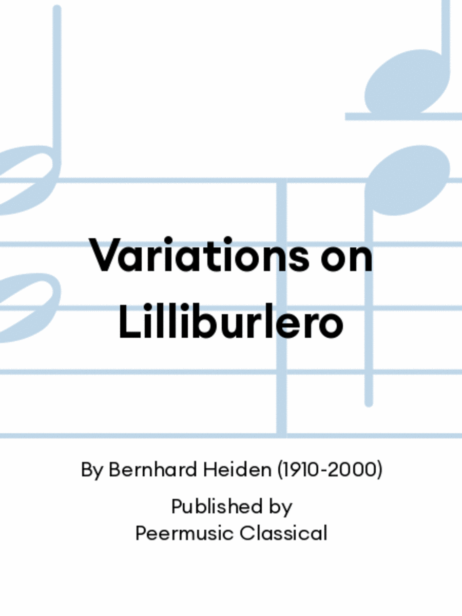 Variations on Lilliburlero Chamber Music scores gallery preview page 1