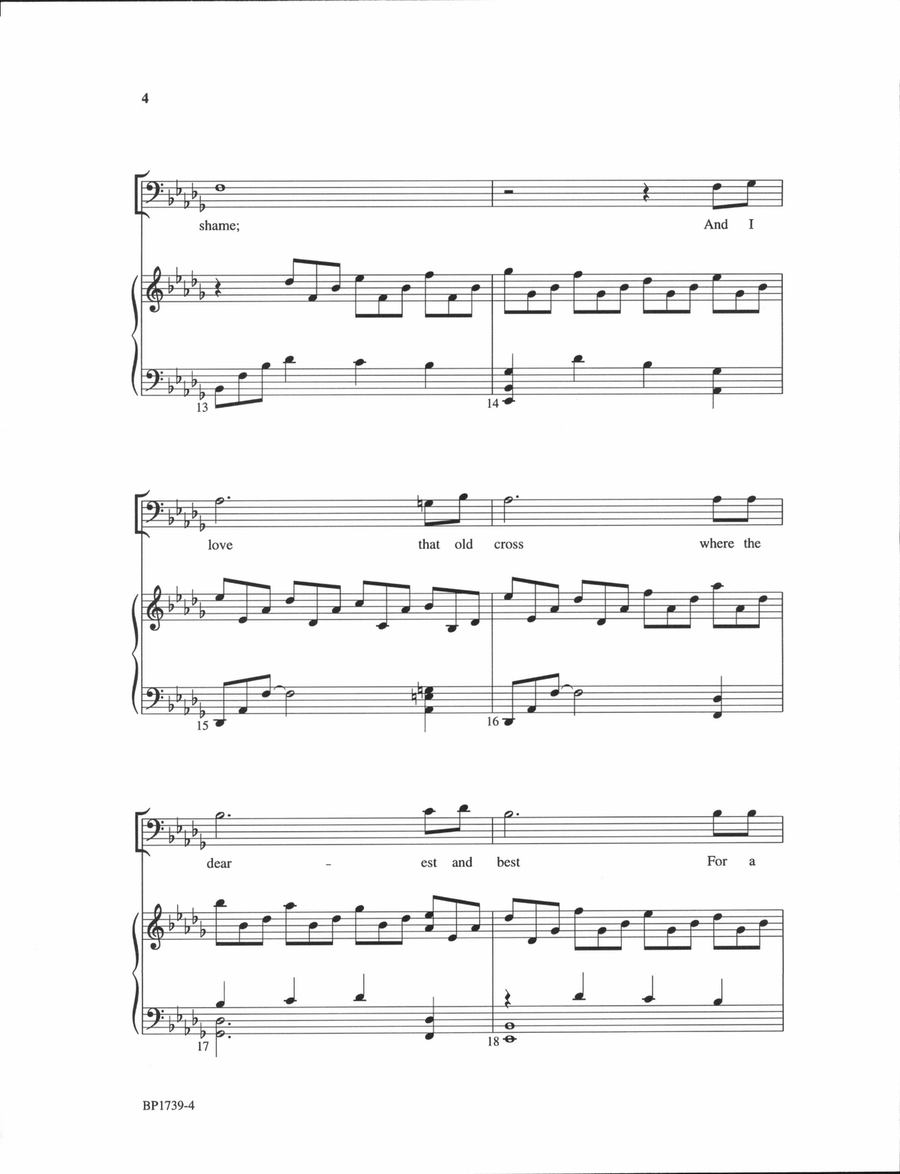 The Old Rugged Cross - Wright 4-Part scores gallery preview page 4