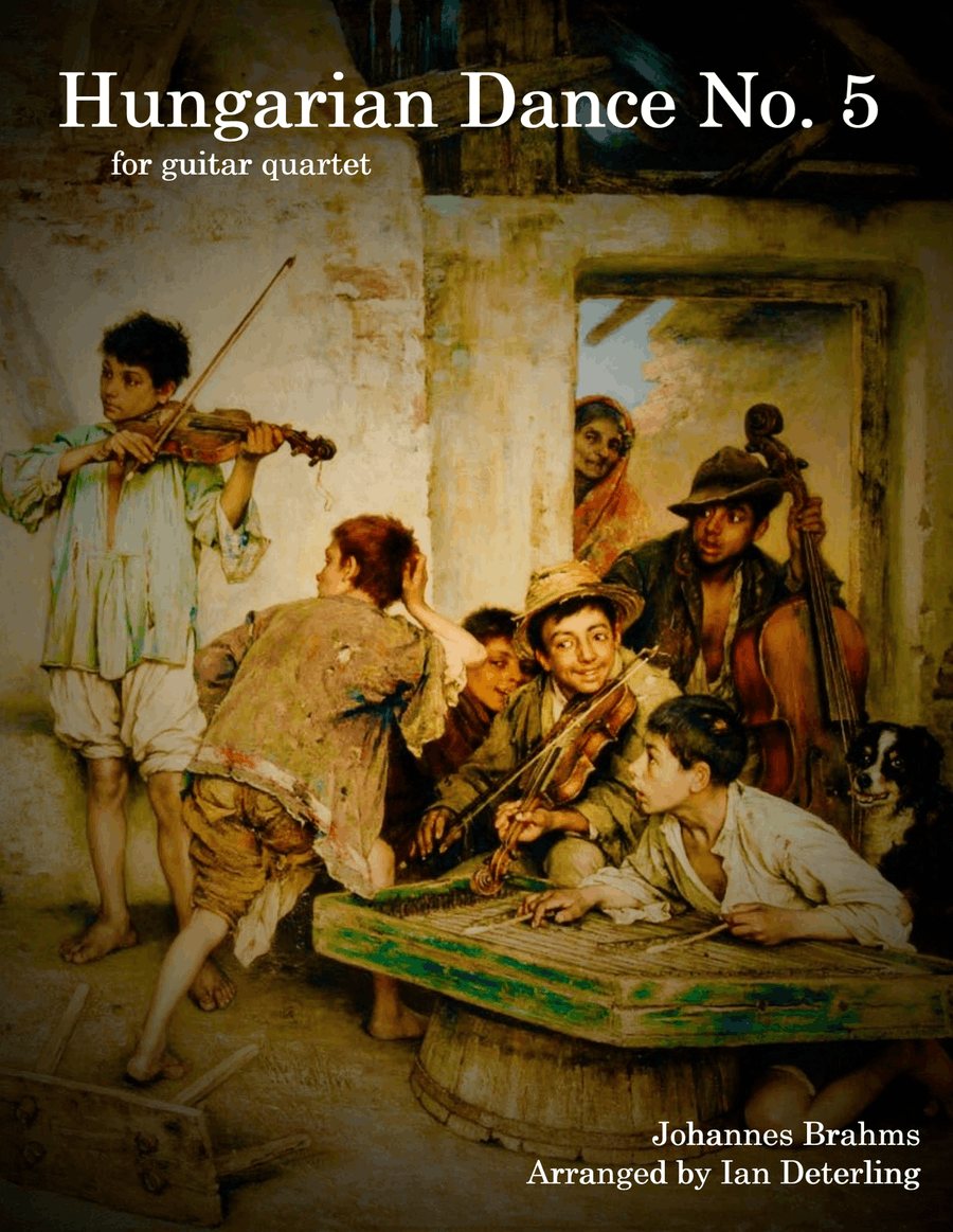 Hungarian Dance No. 5 (for Guitar Quartet) Guitar Ensemble scores gallery preview page 1