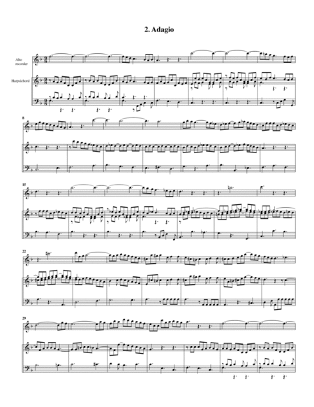 Sonata, BWV 1020 (Arranged for alto recorder and harpsichord)