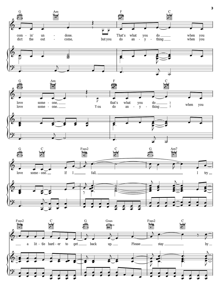 When You Love Someone When You Love Someone Piano, Vocal, Guitar scores gallery preview page 3