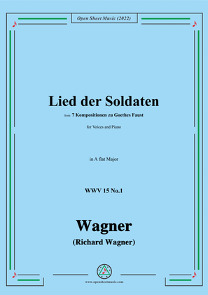 Book cover for R. Wagner-Lied der Soldaten,in A flat Major,WWV 15 No.1