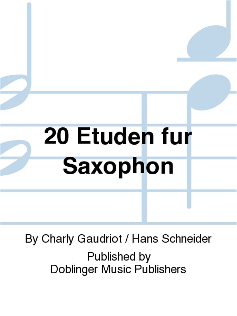 20 Etuden fur Saxophon Saxophone scores gallery preview page 1