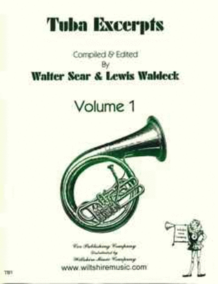 Book cover for Tuba Excerpts, Volume 1 ( Sear & Waldeck)