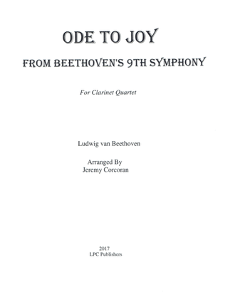 Book cover for Ode to Joy for Clarinet Quartet