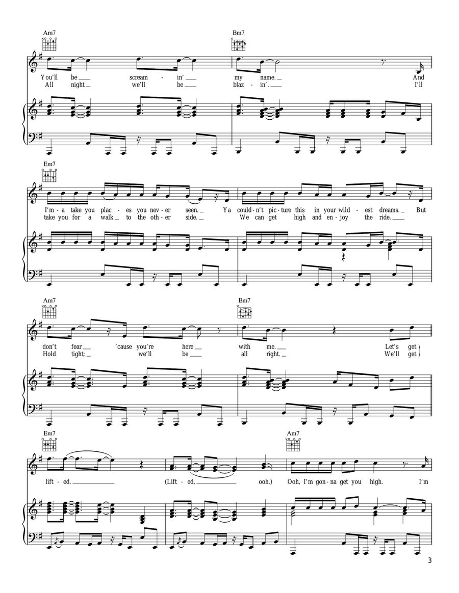 Let's Get Lifted Piano, Vocal, Guitar scores gallery preview page 3
