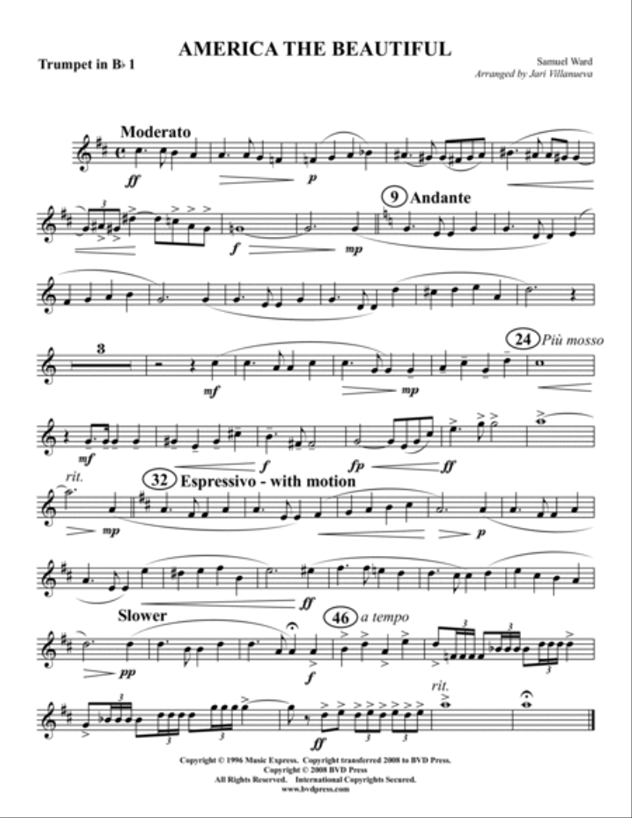 America the Beautiful America the Beautiful Brass Quintet scores gallery preview page 4