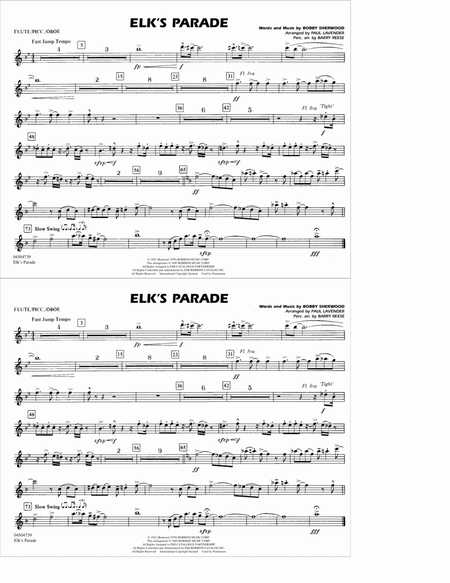 Elk's Parade - Flute/Picc./Oboe