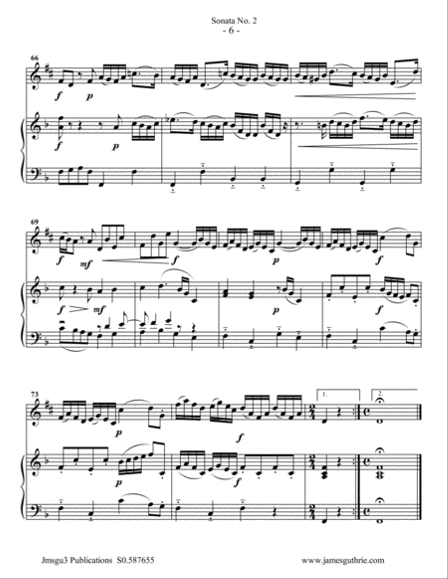 Vivaldi: Sonata No. 2 for Alto Clarinet & Piano E-Flat Clarinet scores gallery preview page 6