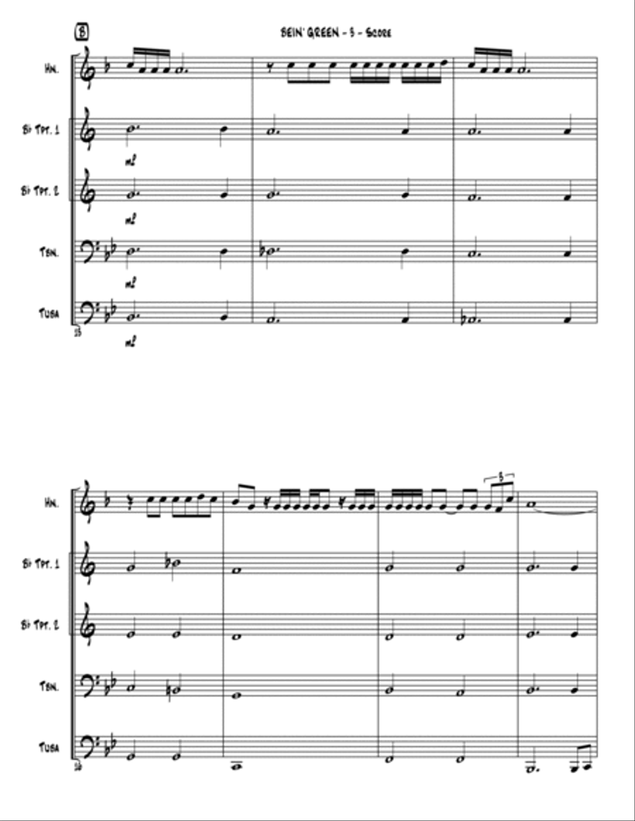Bein' Green Brass Ensemble scores gallery preview page 4