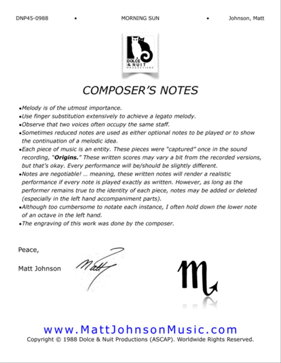 Morning Sun Piano Solo scores gallery preview page 2