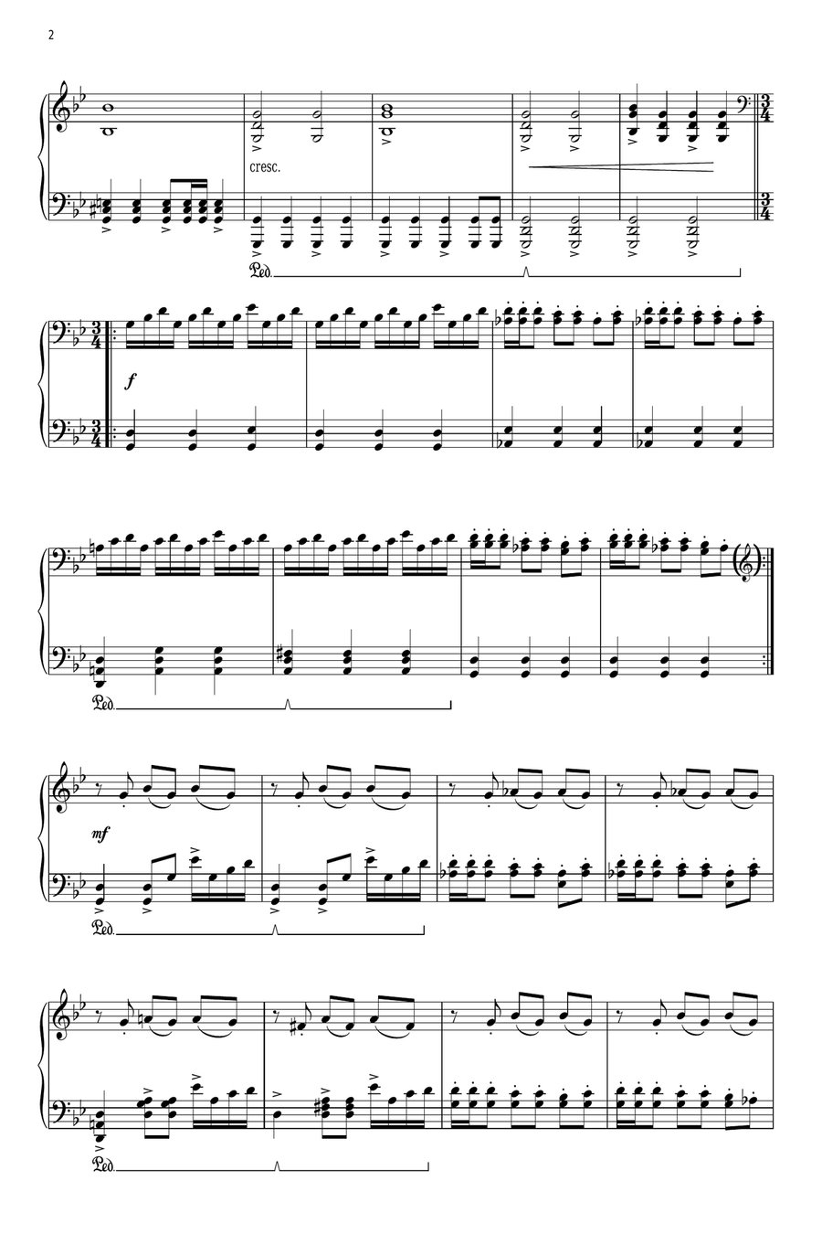 Prelude To War Piano Solo scores gallery preview page 2