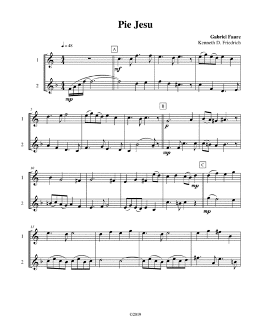 Seven Christmas Duets, Vol. 6 Woodwind Duet scores gallery preview page 5