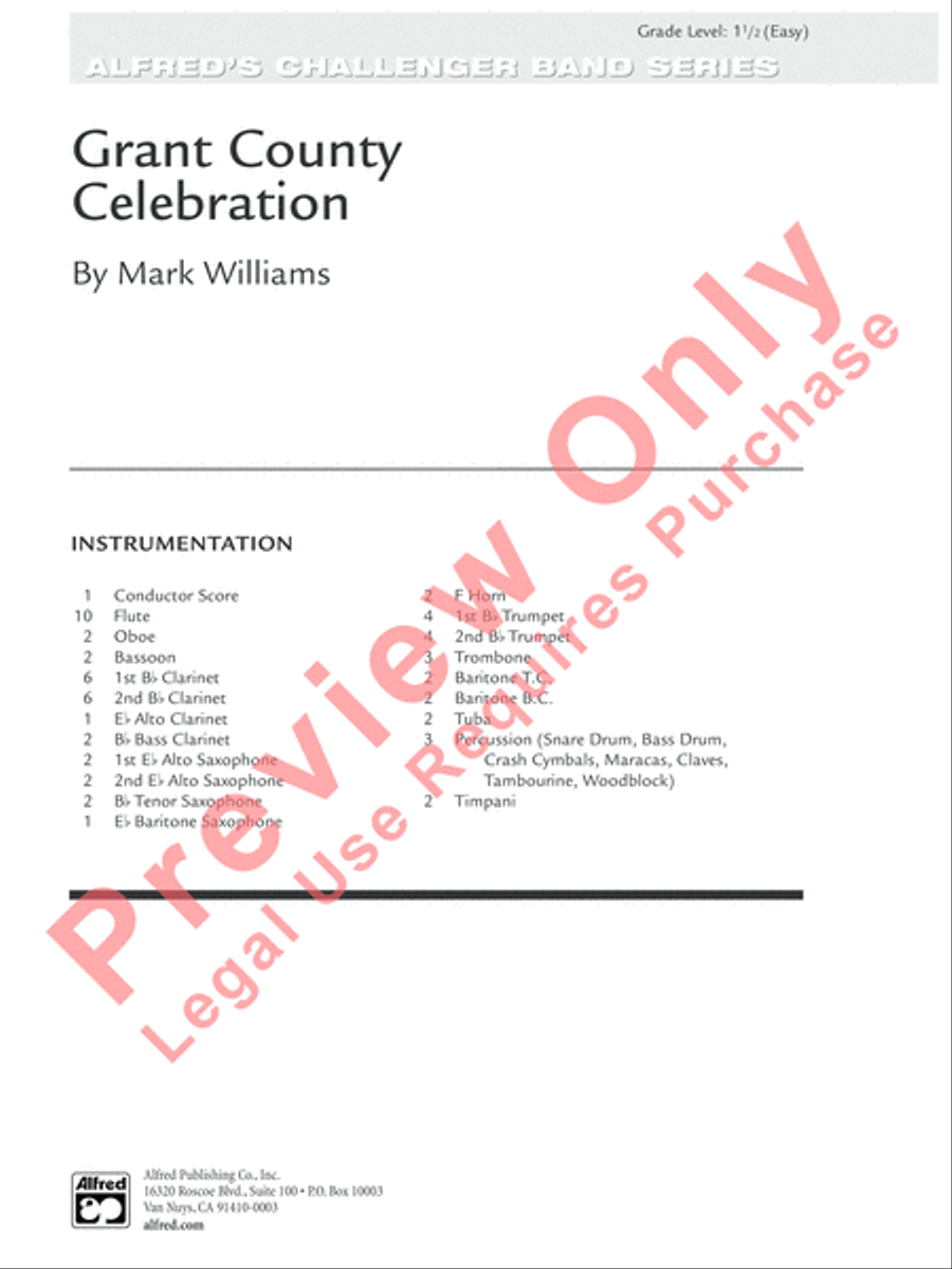 Grant County Celebration Concert Band scores gallery preview page 2