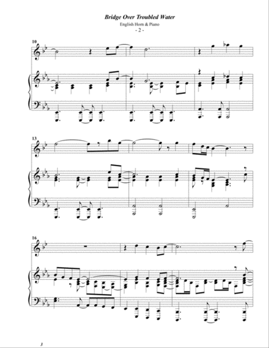 Bridge Over Troubled Water English Horn scores gallery preview page 2