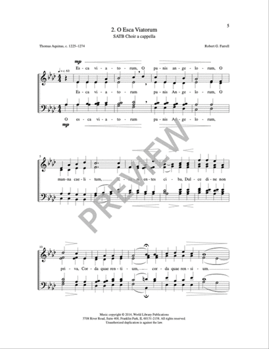 Three Motets on the Blessed Sacrament 4-Part scores gallery preview page 3