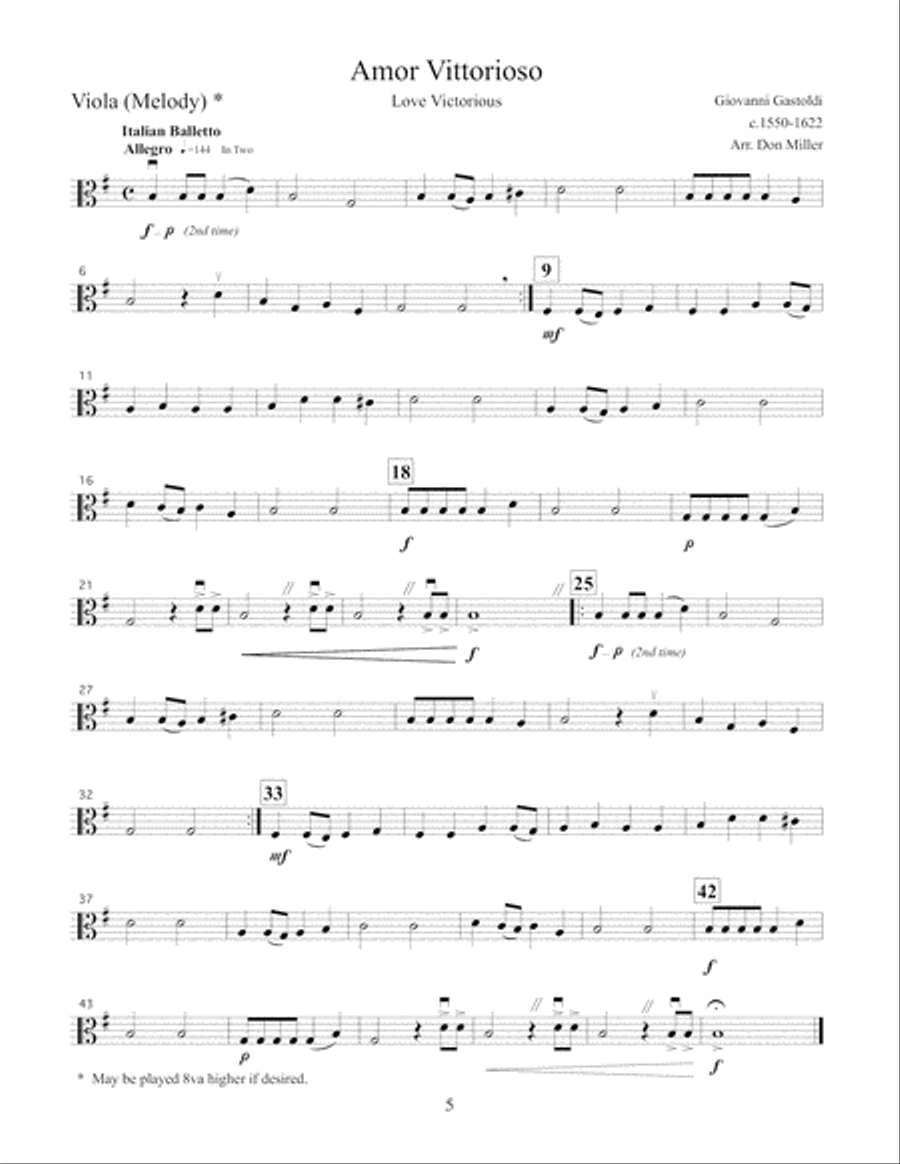 Music from Around the World for Solo and Ensemble, Viola/Violin 3 Violin scores gallery preview page 6