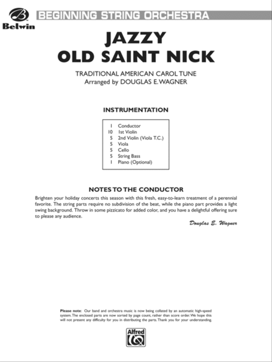 Jazzy Old Saint Nick: Score String Orchestra scores gallery preview page 1