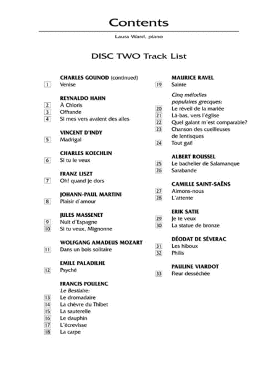 The French Song Anthology – Accompaniment CDs Low Voice scores gallery preview page 4